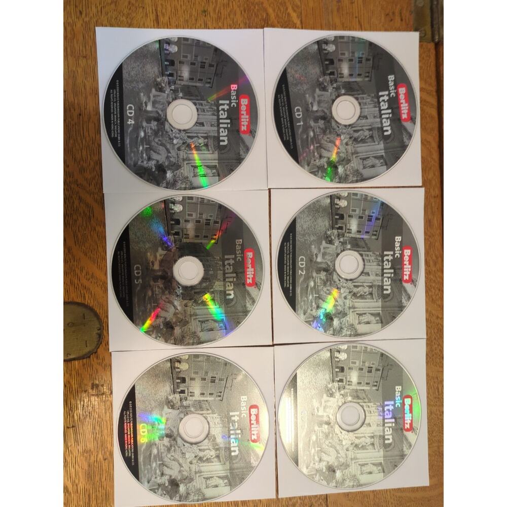Berlitz Basic Italian set of 6 cds 2003 Berlitz Publishing Discs Only